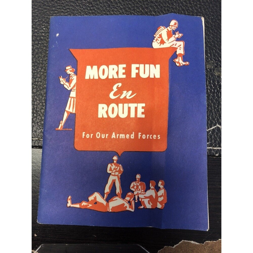US Armed Forces Fun En Route Card Magic Tricks Games World War II 1944